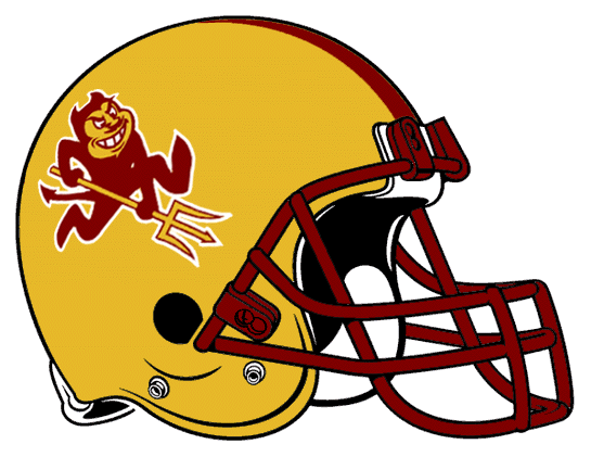 Arizona State Sun Devils 1996-2010 Helmet Logo Print Decal